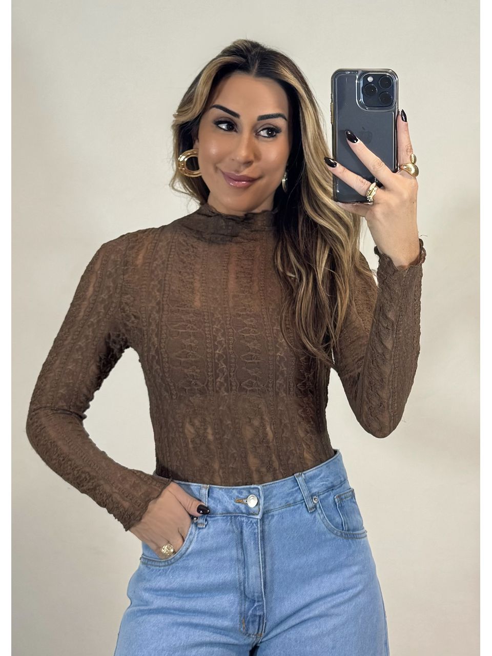 Blusa Renda Bordada 
