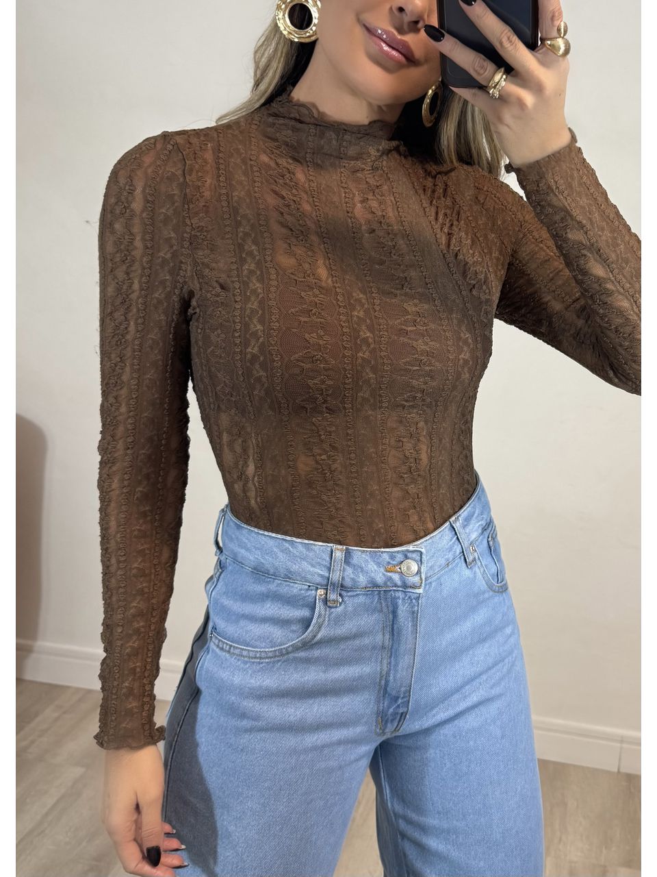 Blusa Renda Bordada 