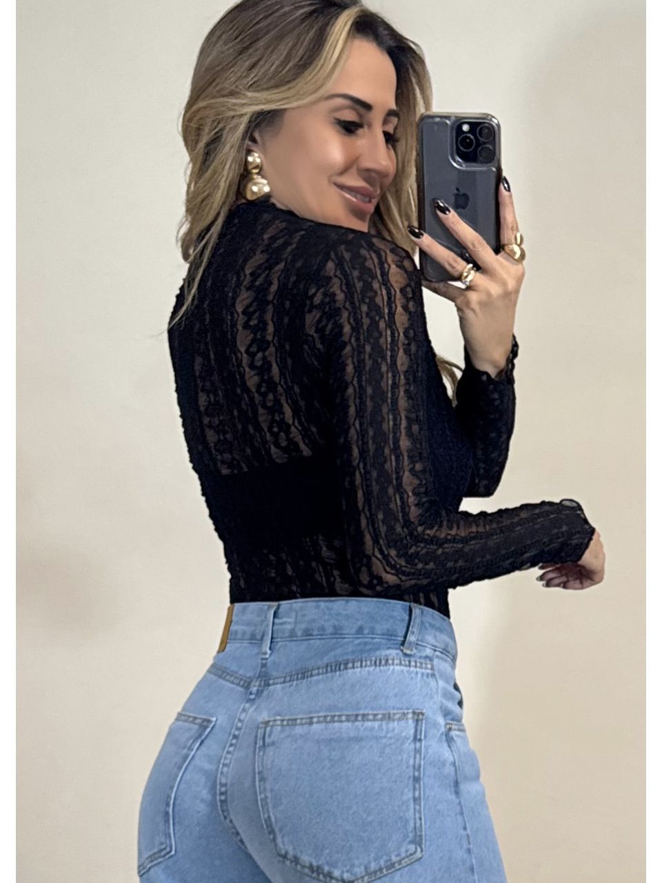 Blusa Renda Bordada 