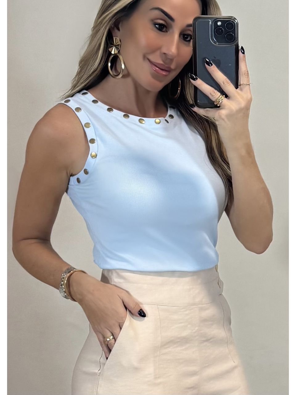 Regata com metais Coralina