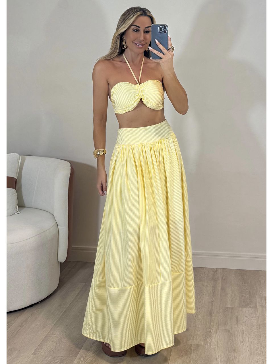 Conjunto Tricoline Santorine 