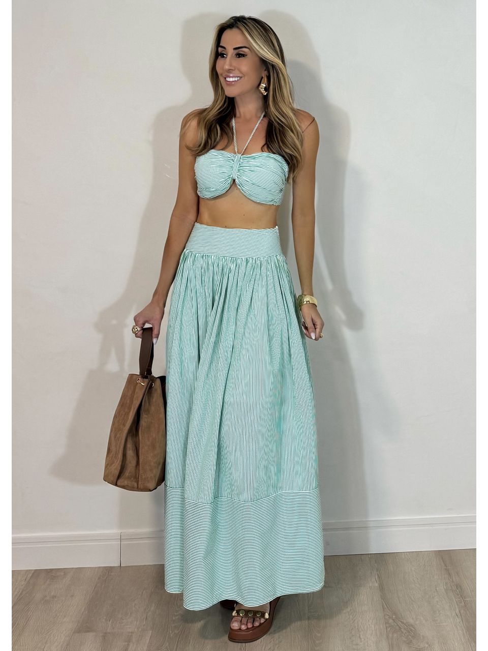 Conjunto Tricoline Santorine 