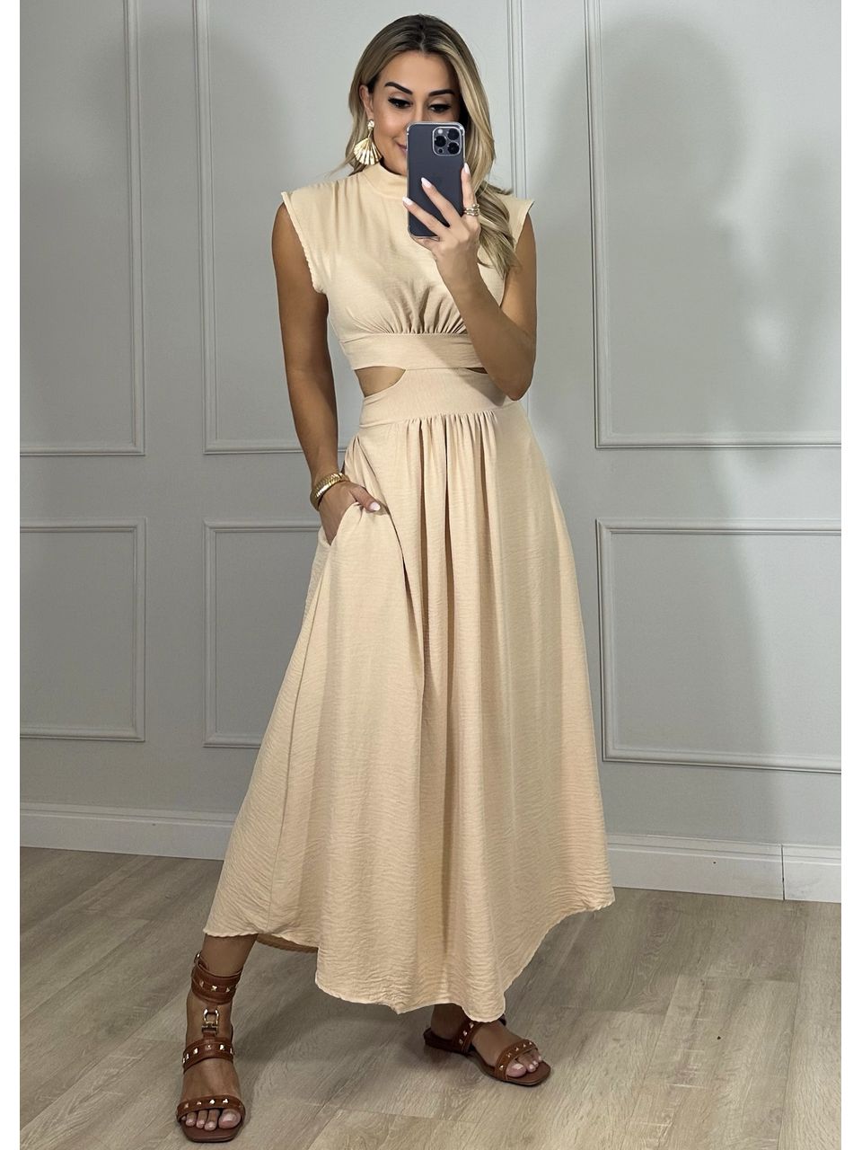 Vestido Crepe Viena 