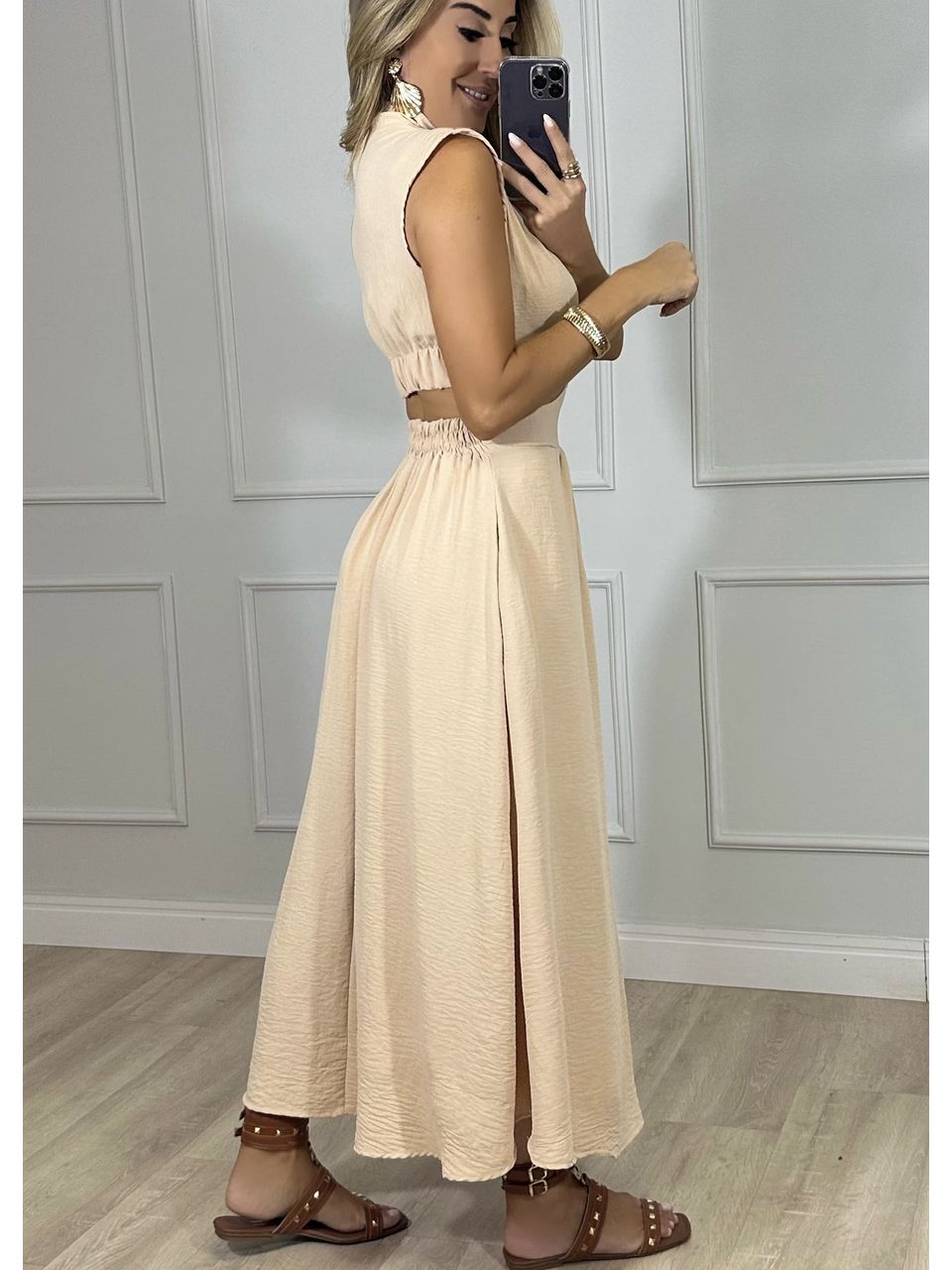 Vestido Crepe Viena 