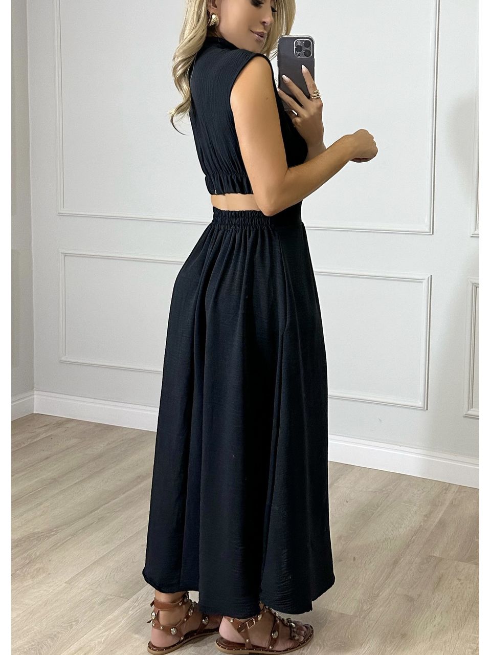 Vestido Crepe Viena 