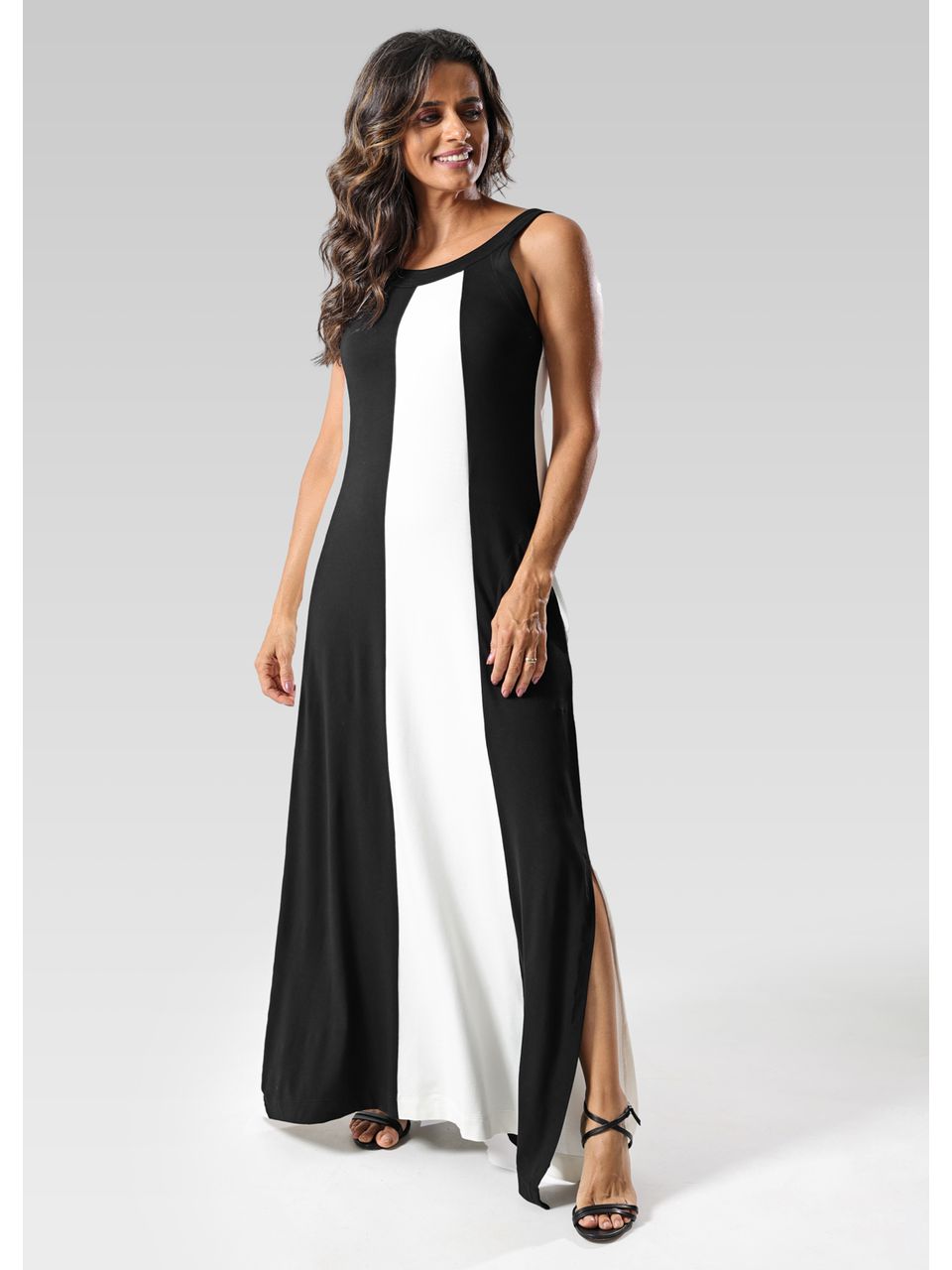 Vestido Longo Regata Em Malha Preto - 0005 / 210