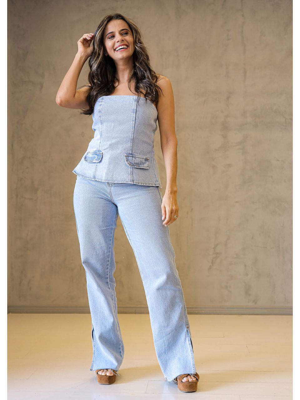 Calça Jeans Reta Clara JEANS CLARO