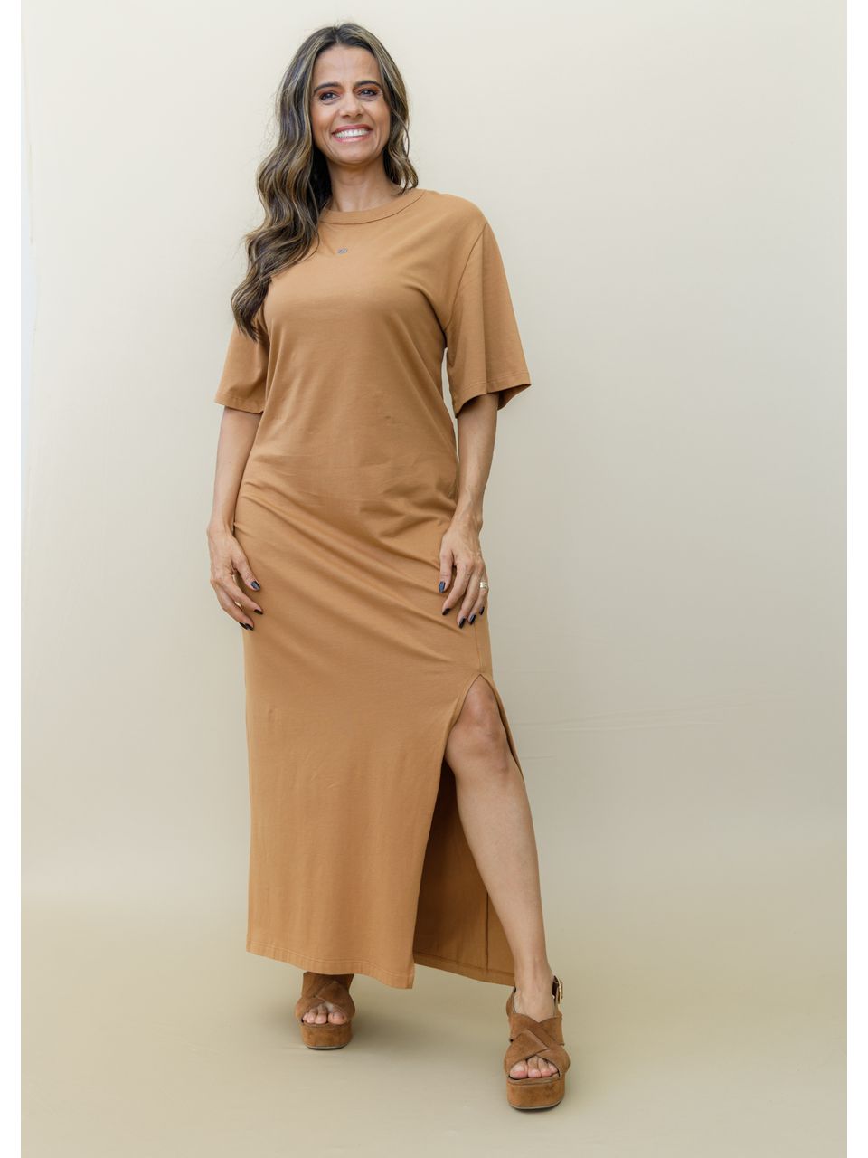 VESTIDO COLCCI MARROM MARROM