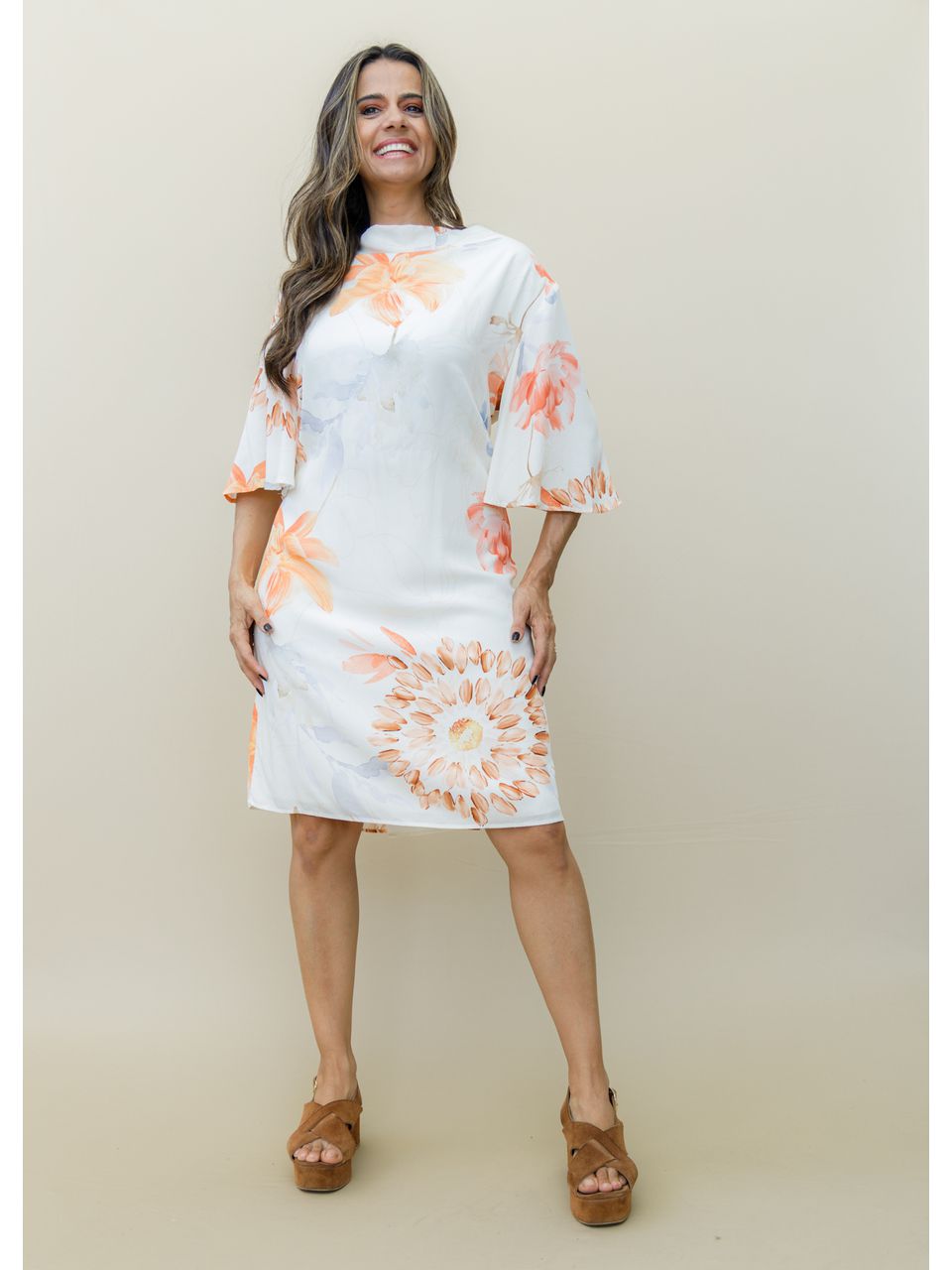 VESTIDO MIDI LEZ A LEZ ESTAMPADO