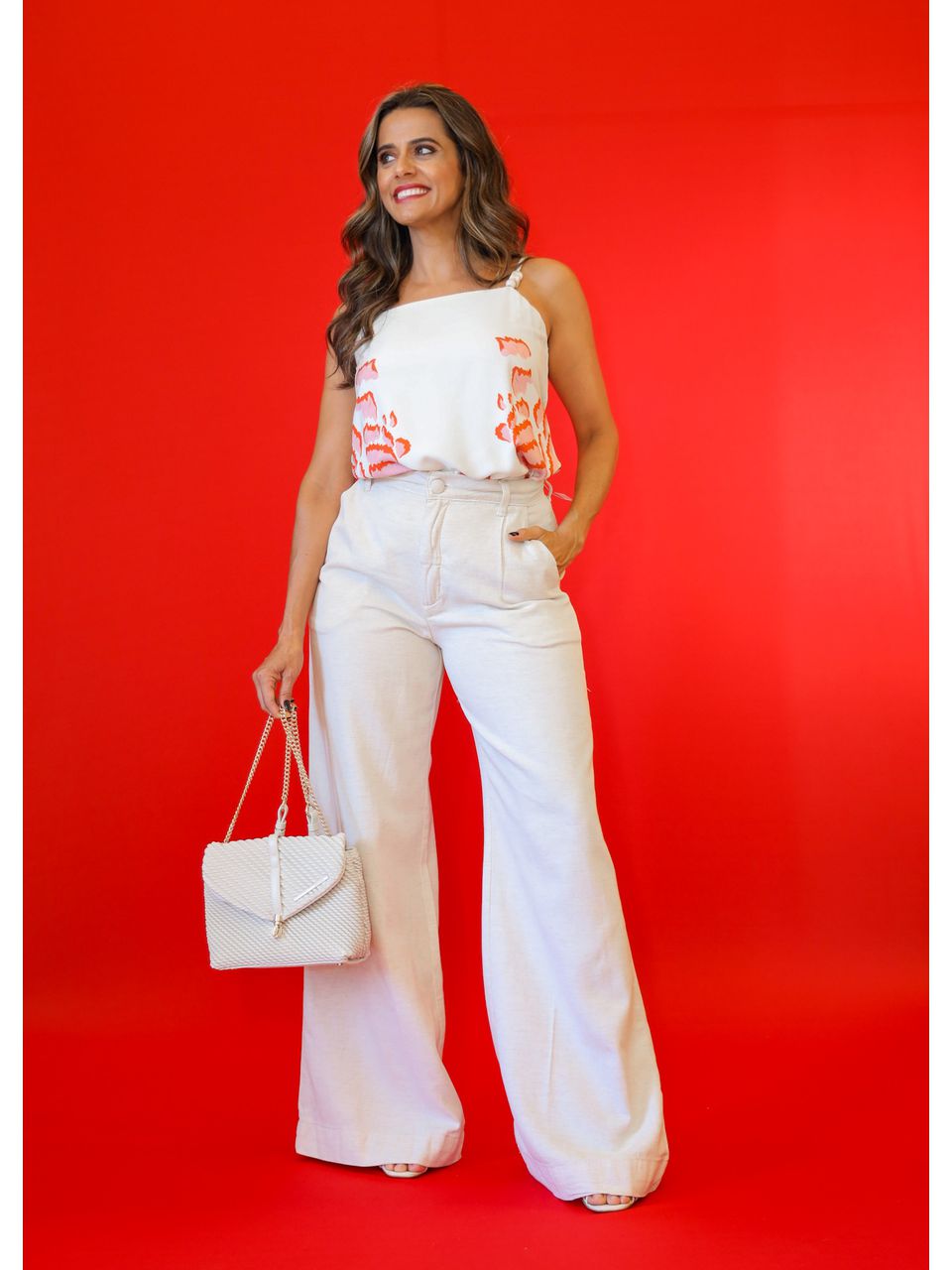 calça pantalona LINHO