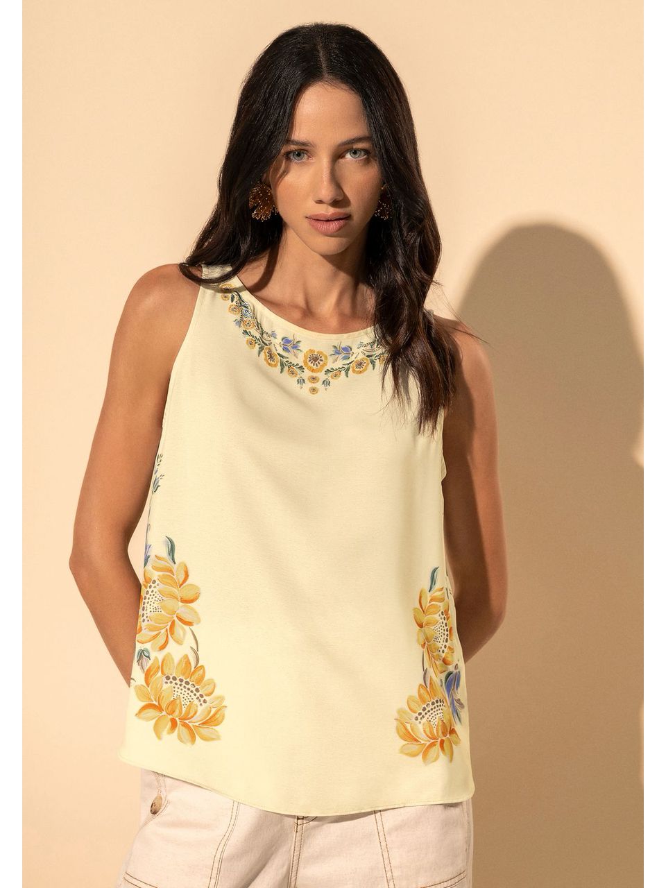 blusa estampadsa BEGE