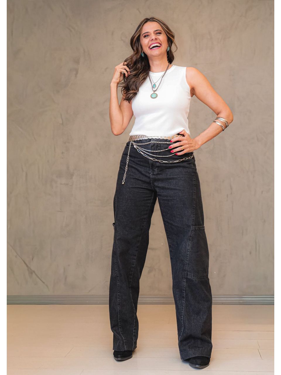 calça cargo PRETO