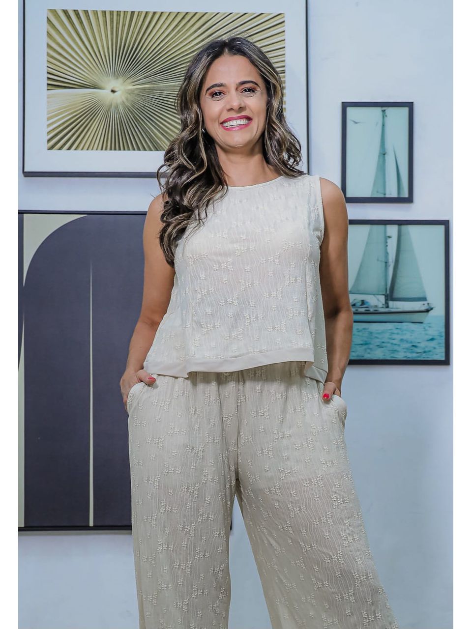 blusa texturizada BEGE