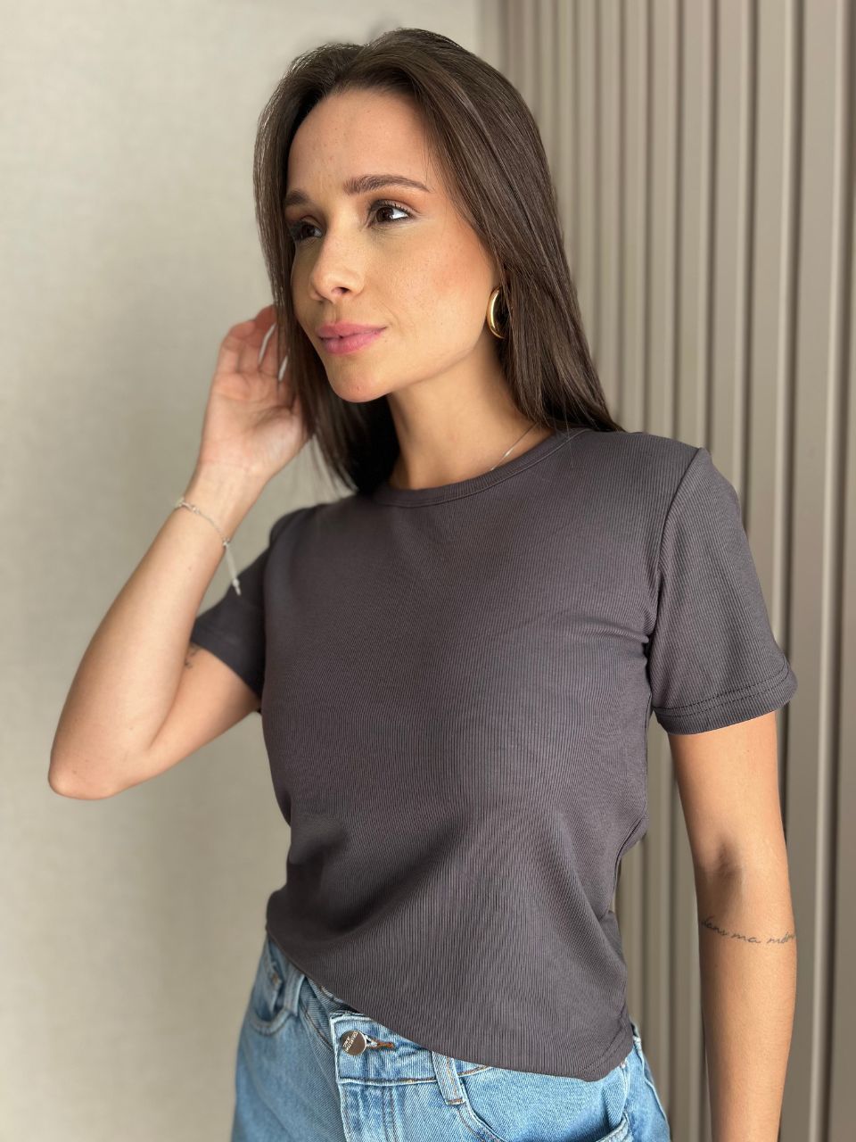 Blusa Anny Cinza - TS Moda Feminina