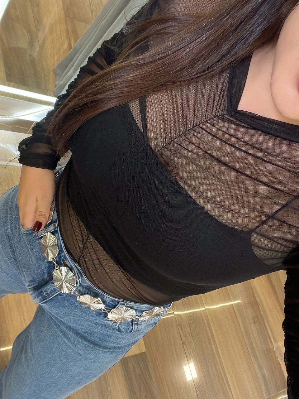 Body De Tule Drapeado Preto - TS Moda Feminina