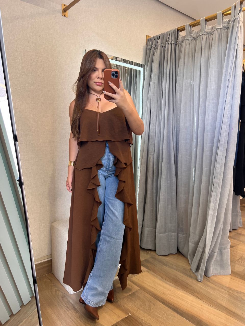 Bata Boho Chic Rafa Marrom - TS Moda Feminina