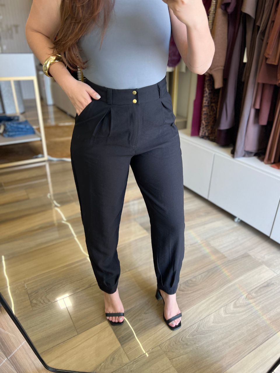 Calça Cenoura Naomi Preta - TS Moda Feminina