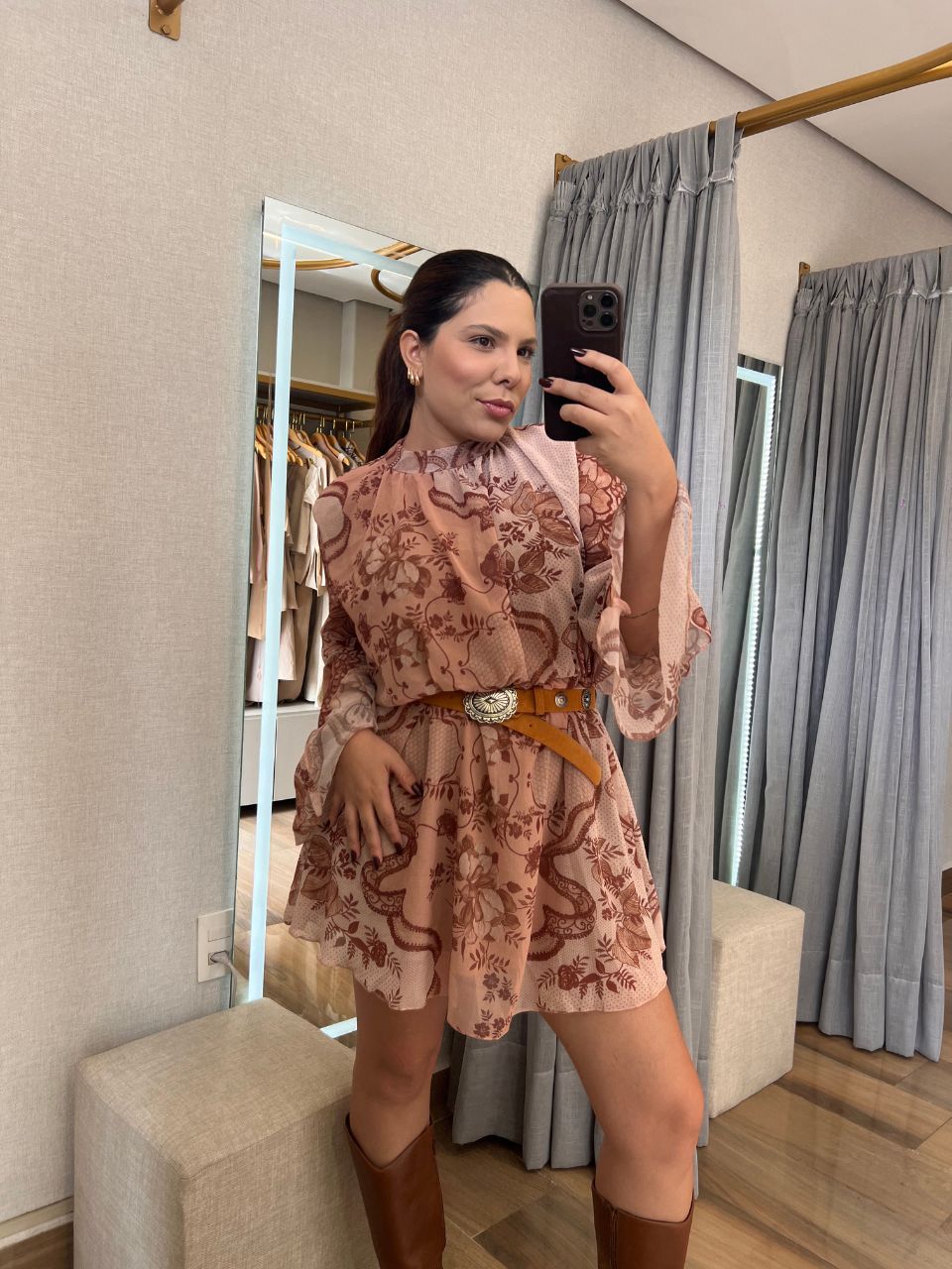 Vestido Boho Luisa Estampado - TS Moda Feminina