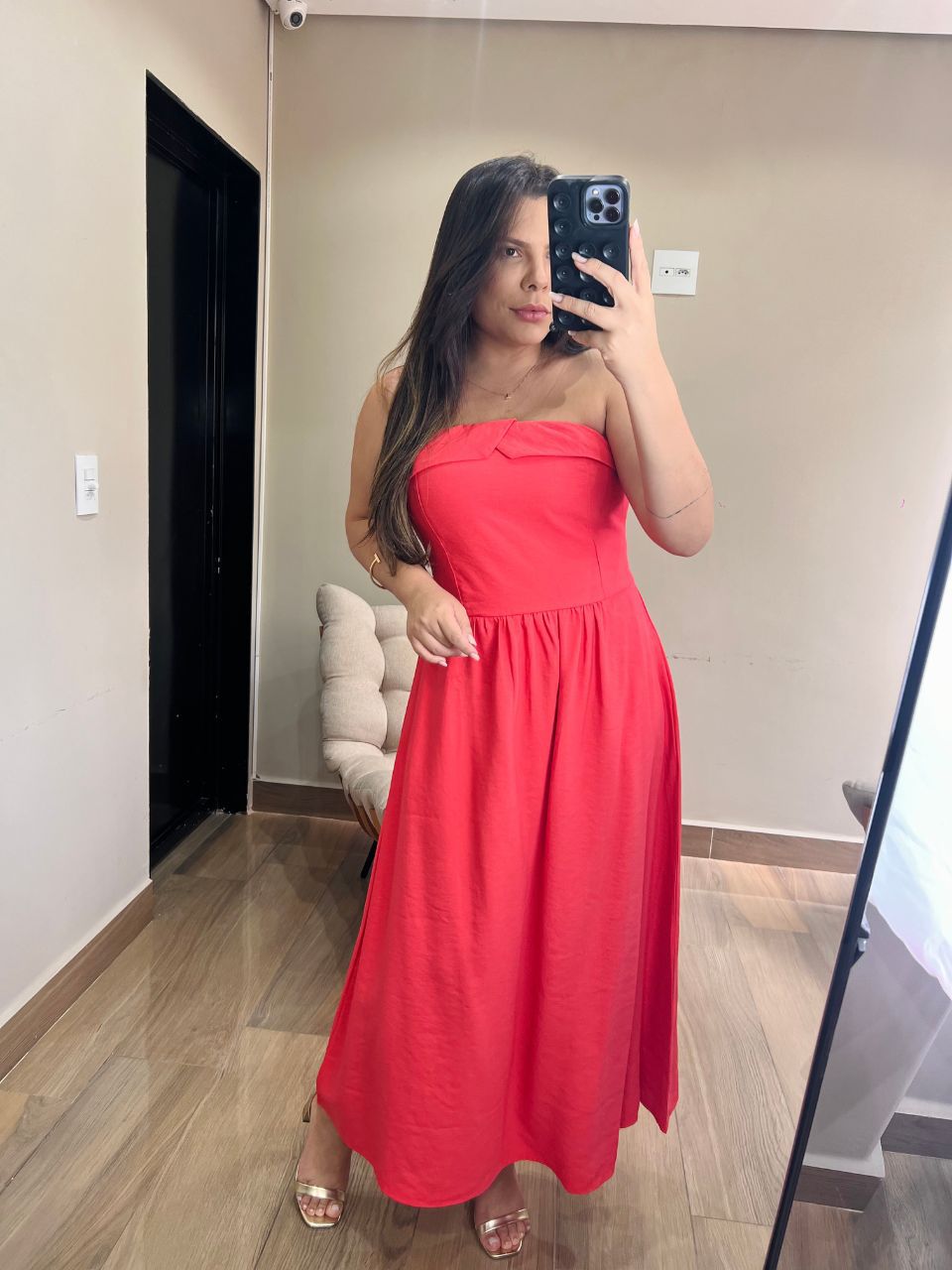 Vestido Nayane Goiaba - TS Moda Feminina