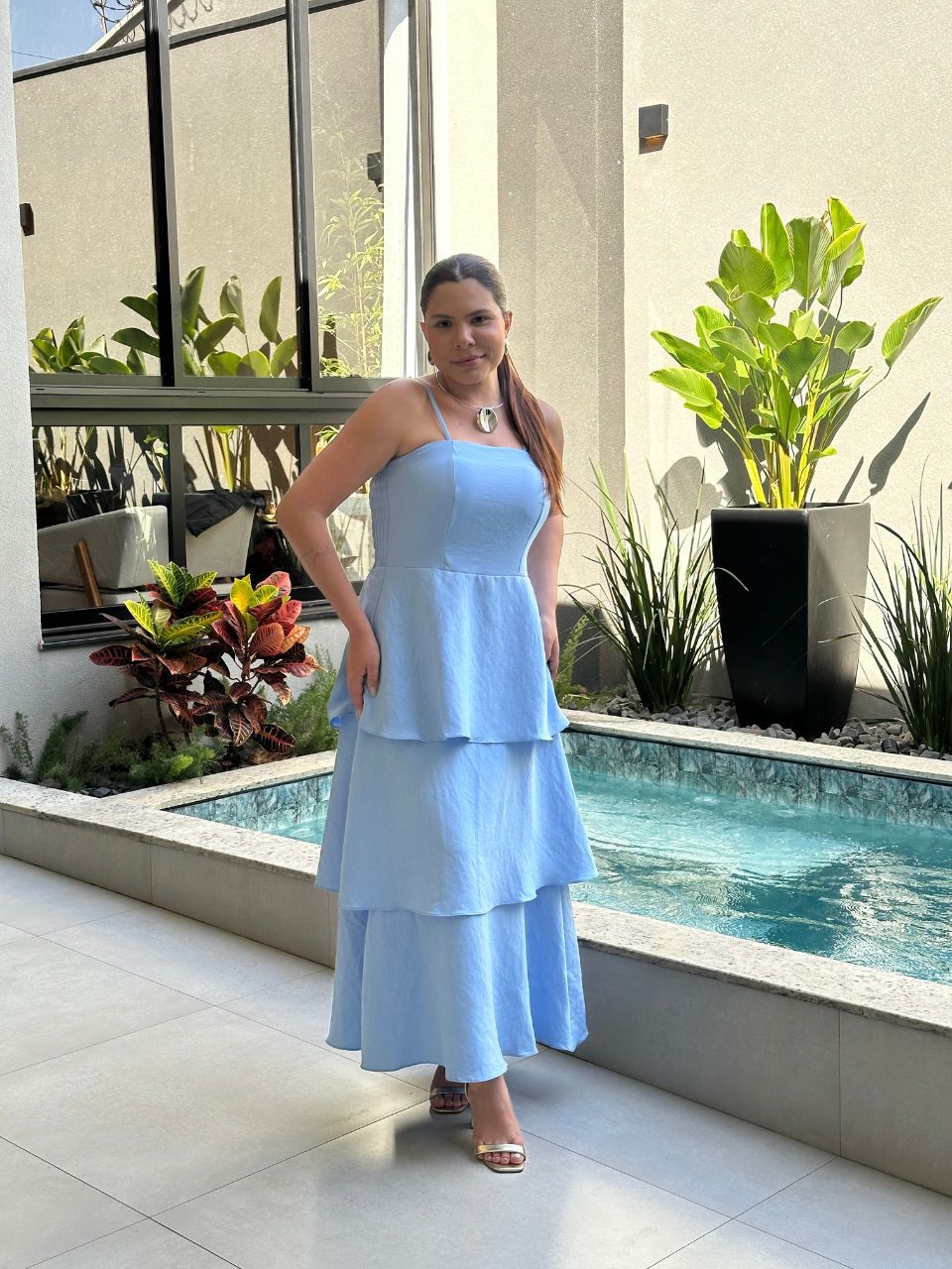 Vestido Natalia Azul Bebe - TS Moda Feminina