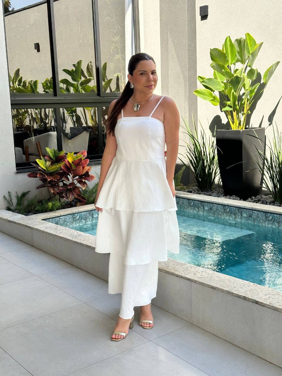 Vestido Natalia Branco - TS Moda Feminina