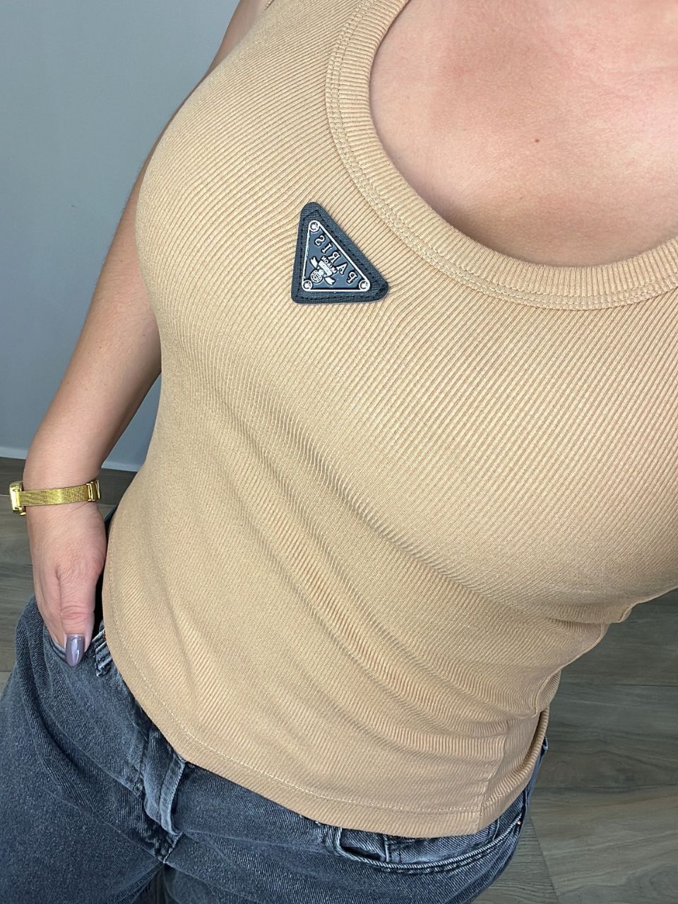 Regata Paris Caramelo - TS Moda Feminina