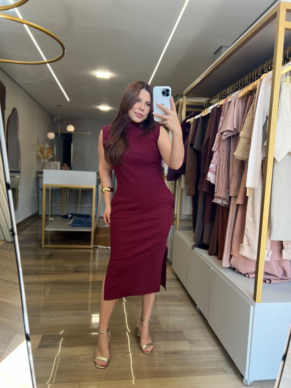 Vestido Carol Marsala - TS Moda Feminina
