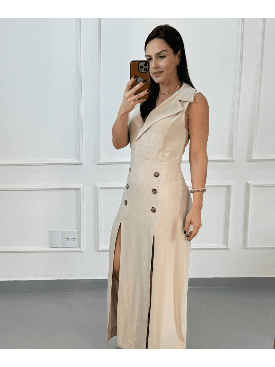Vestido Longo Iara Areia