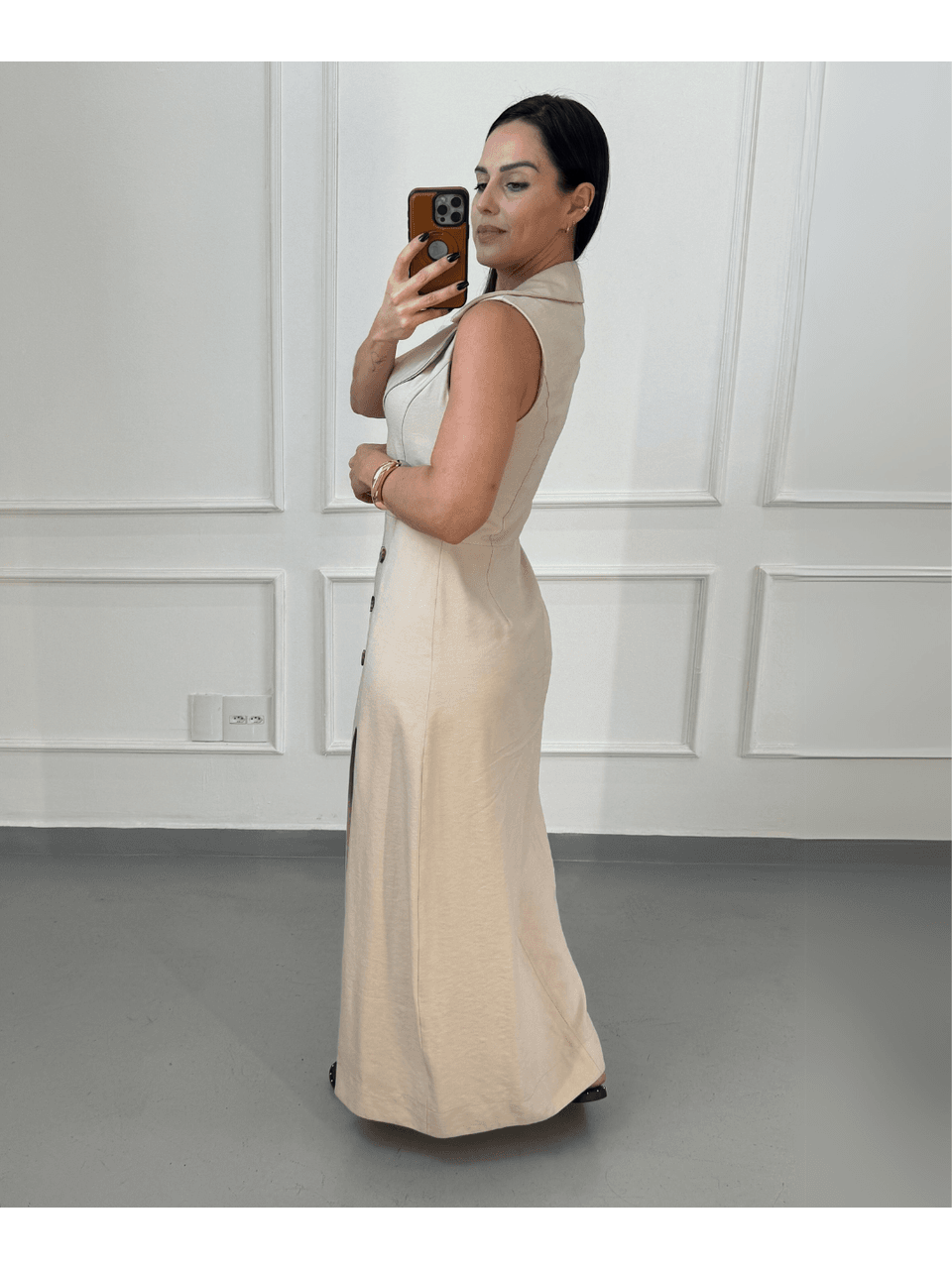 Vestido Longo Iara Areia