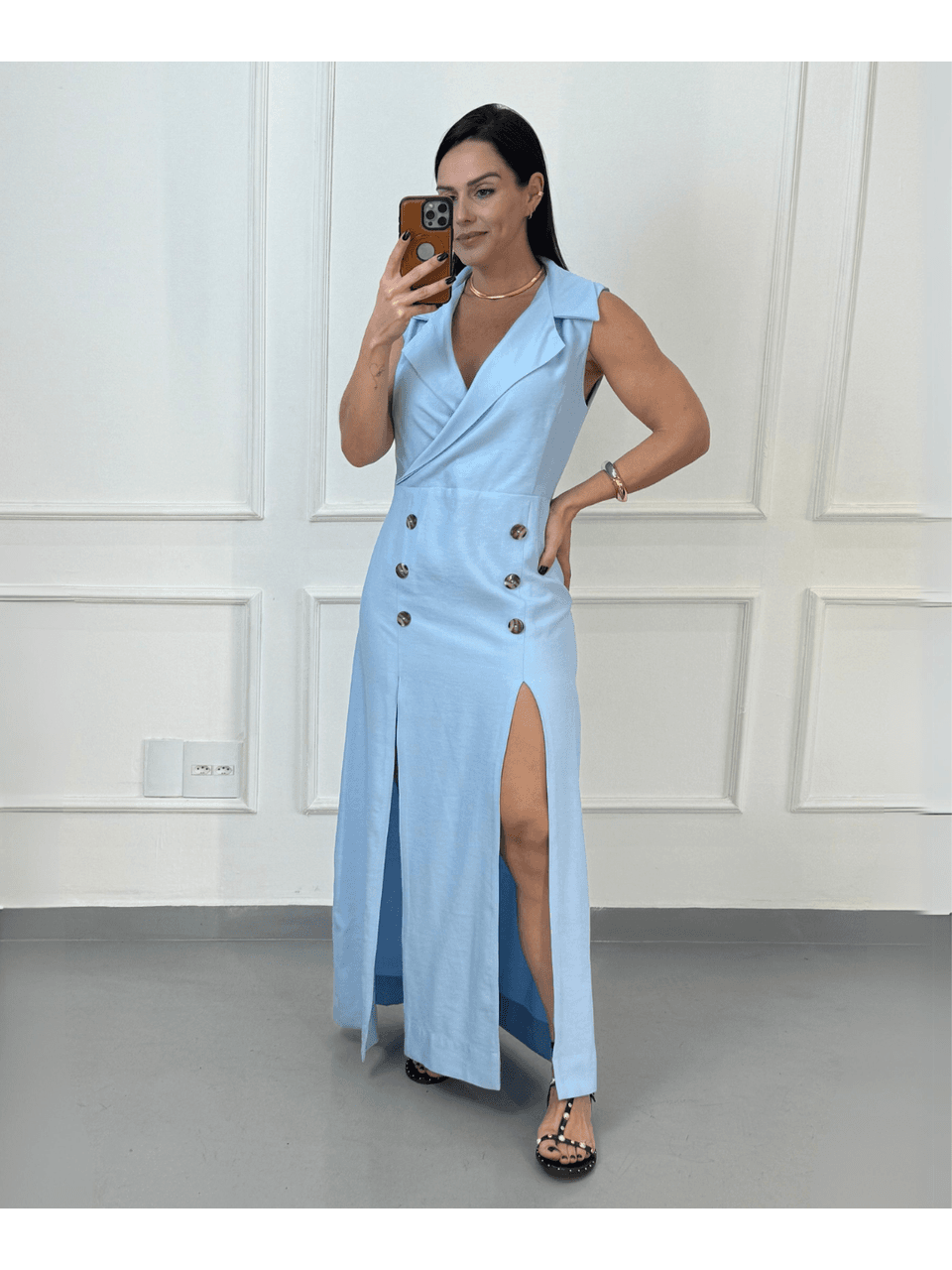 Vestido Longo Iara Azul Serenity