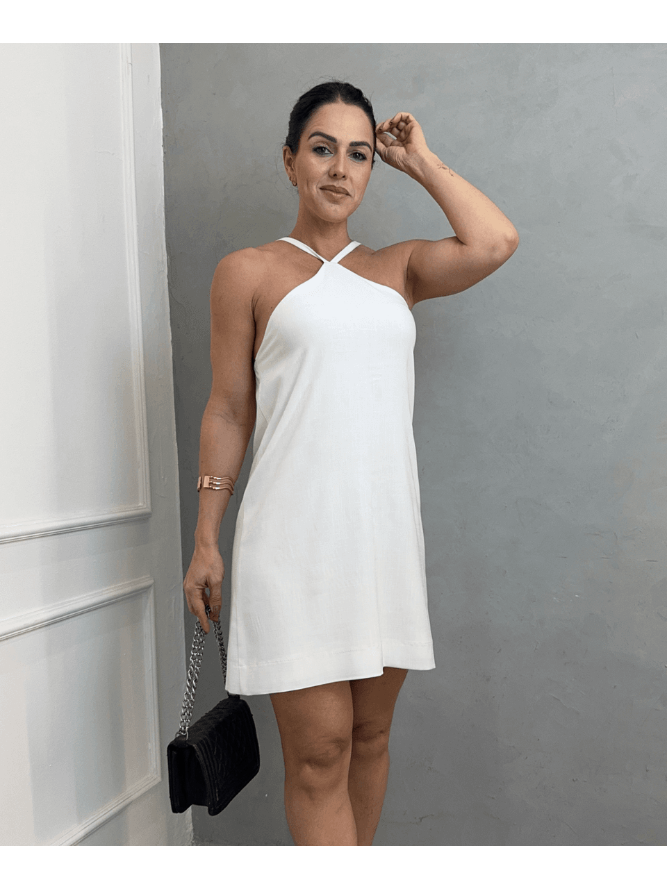 Vestido Viscolinho Lala Off White