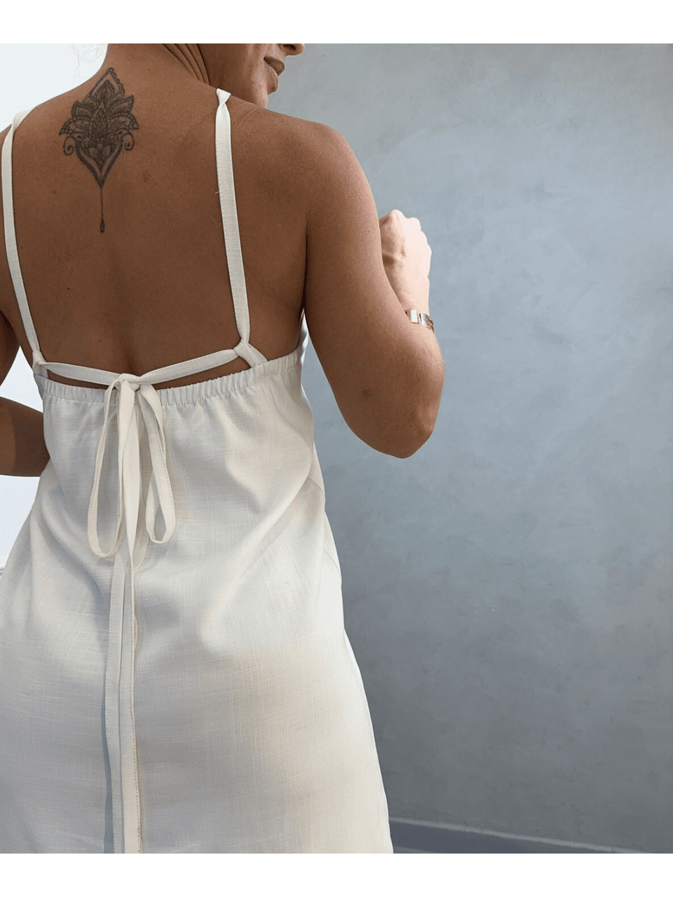 Vestido Viscolinho Lala Off White