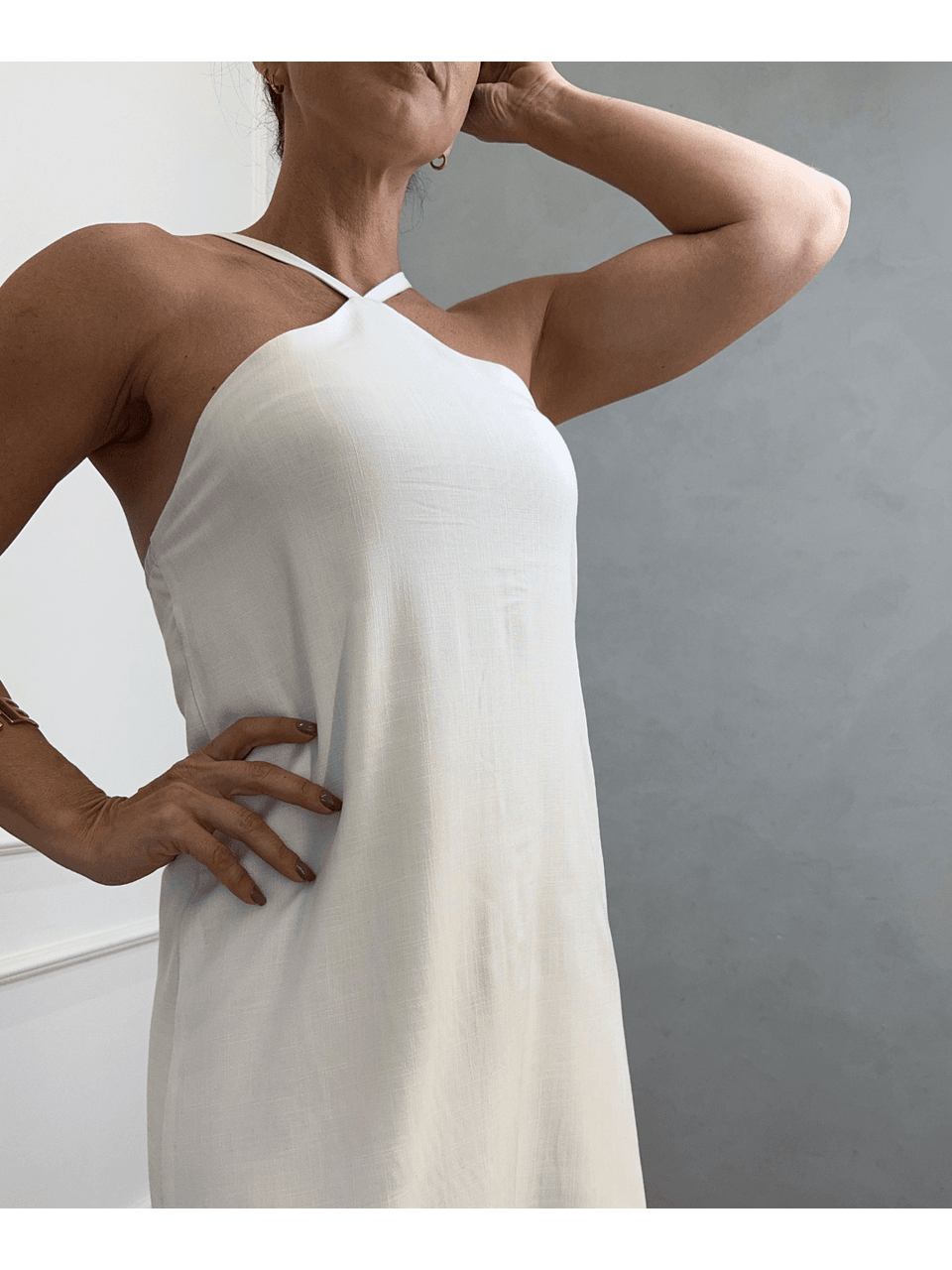 Vestido Viscolinho Lala Off White