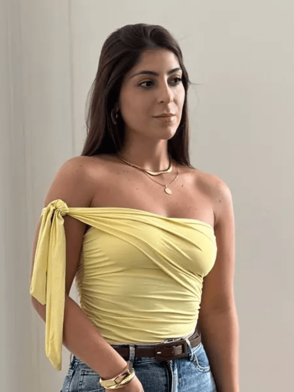 Blusa Julia de Nó Amarelo - BRUVI