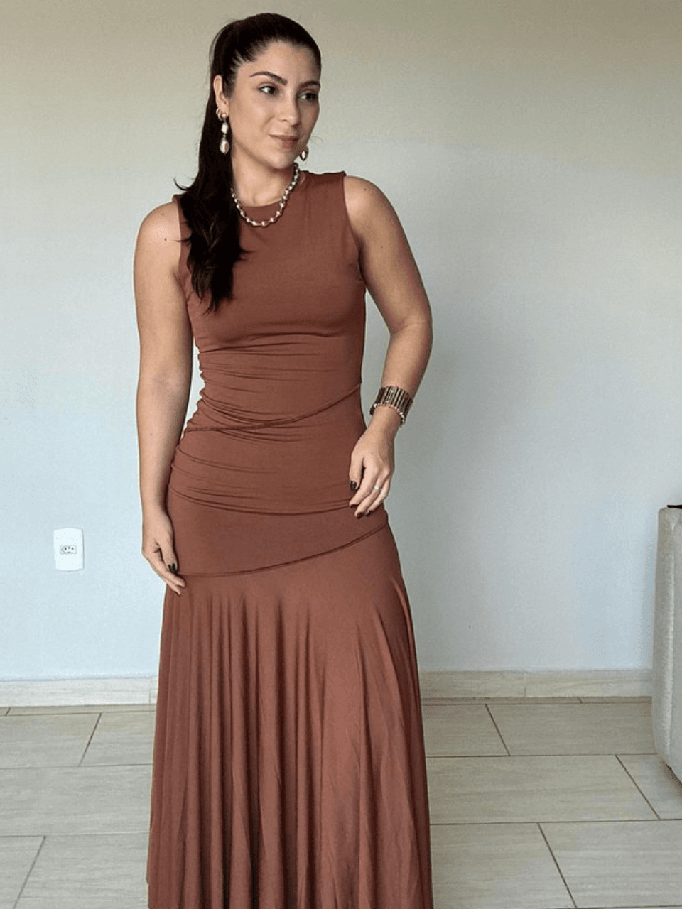 Vestido Helena Marrom - BRUVI