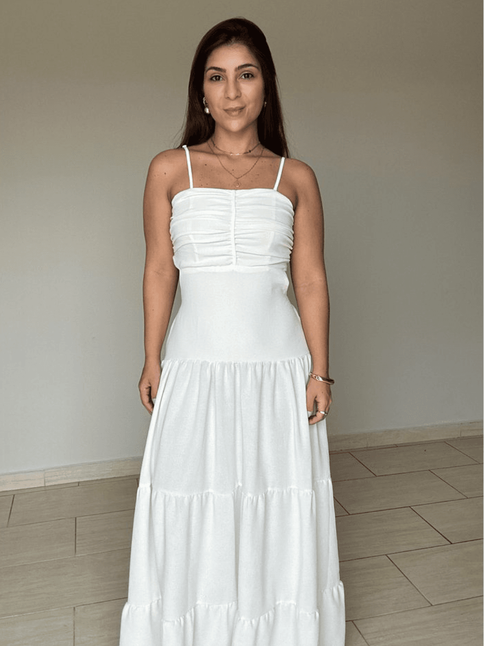 Vestido Laura Branco - BRUVI