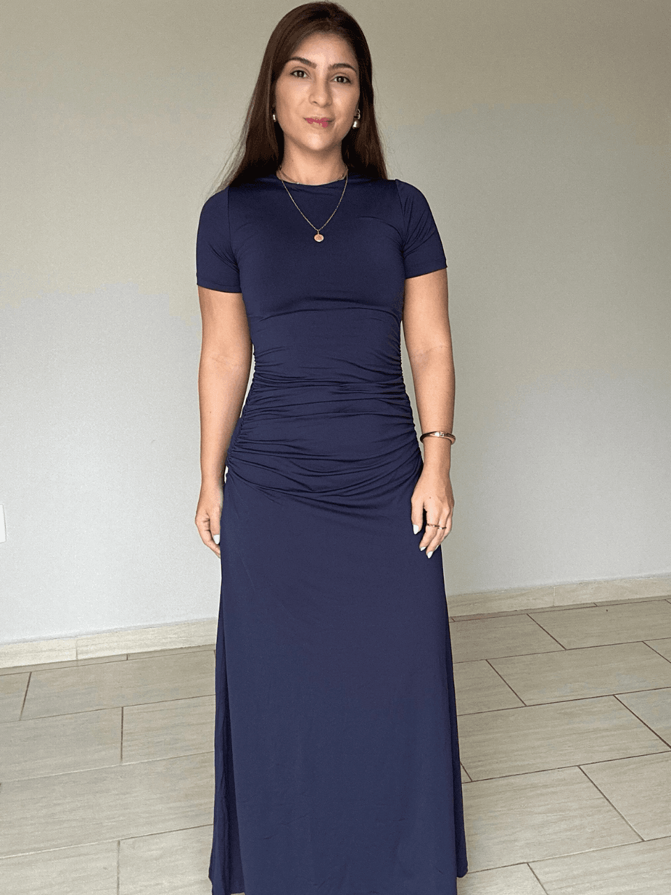 Vestido Jade Azul Marinho - BRUVI