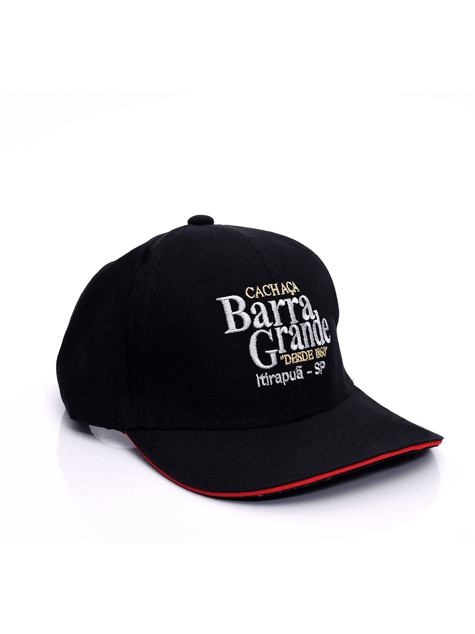 Boné Barra Grande Brim - Preto
