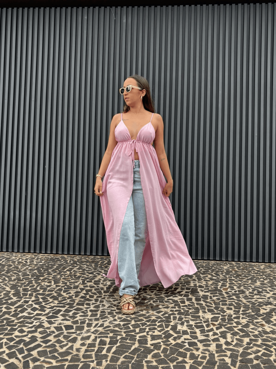 Túnica Fiorella Rosa Bebê - Milla