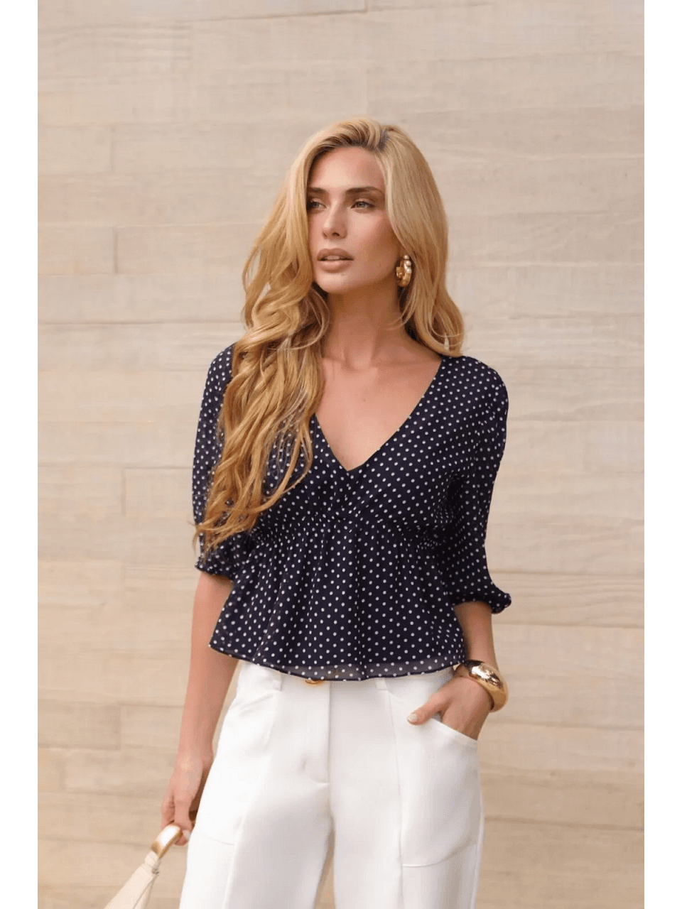 Blusa Poá - Marinho - DONNA LELLA