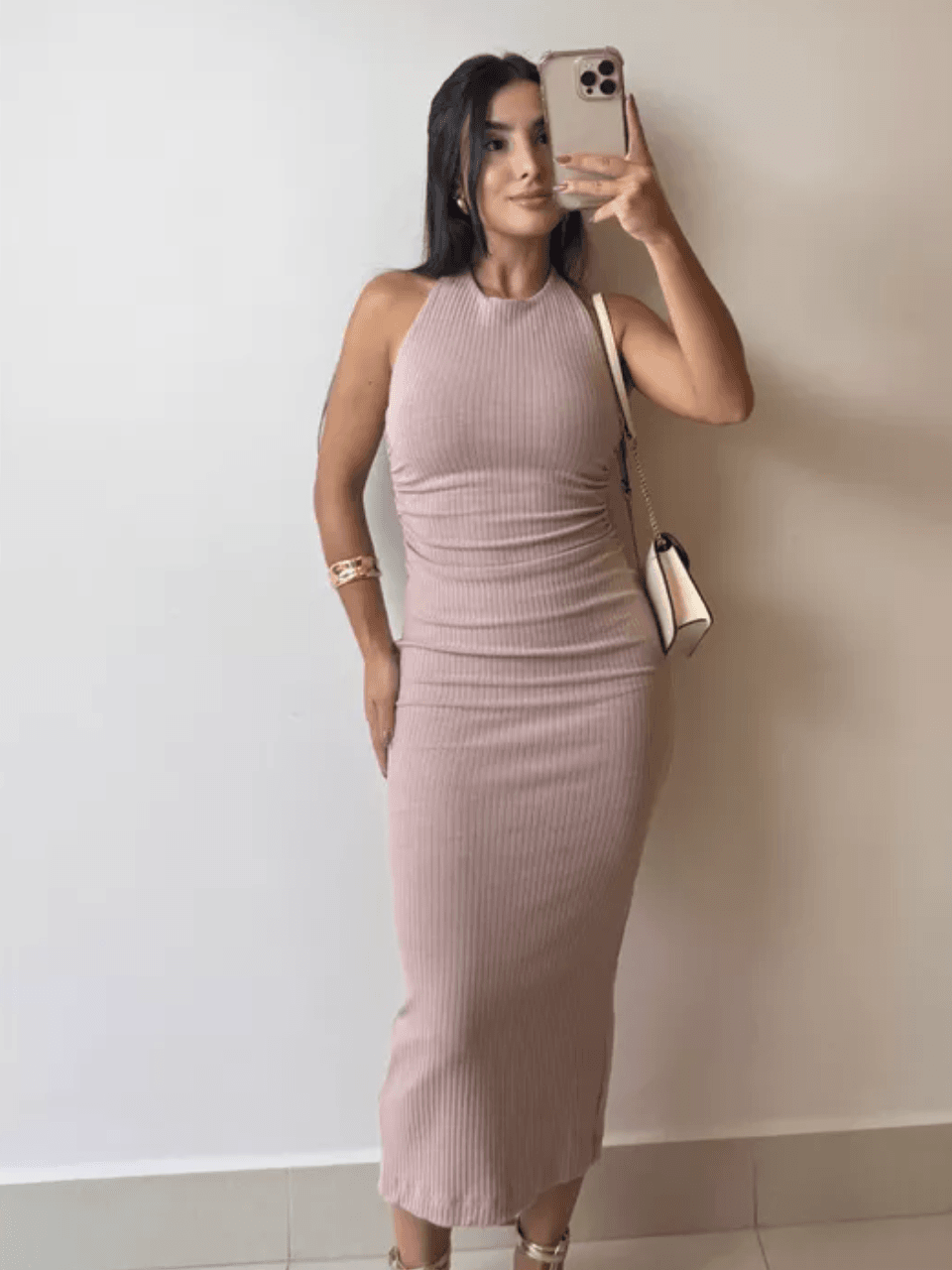 VESTIDO ATENA NUDE - Larih Mercurio