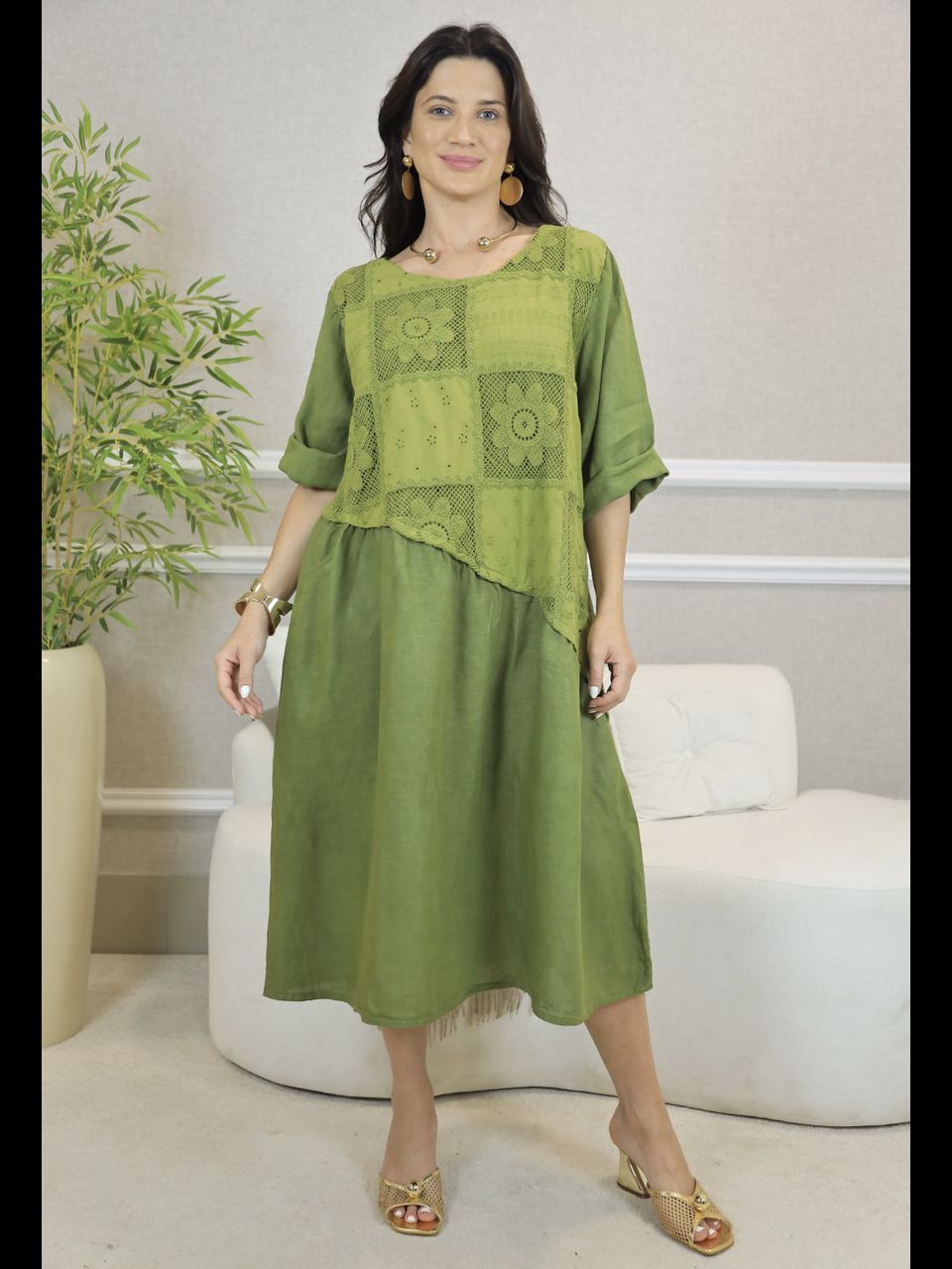 VESTIDO ALANA PISTACHE