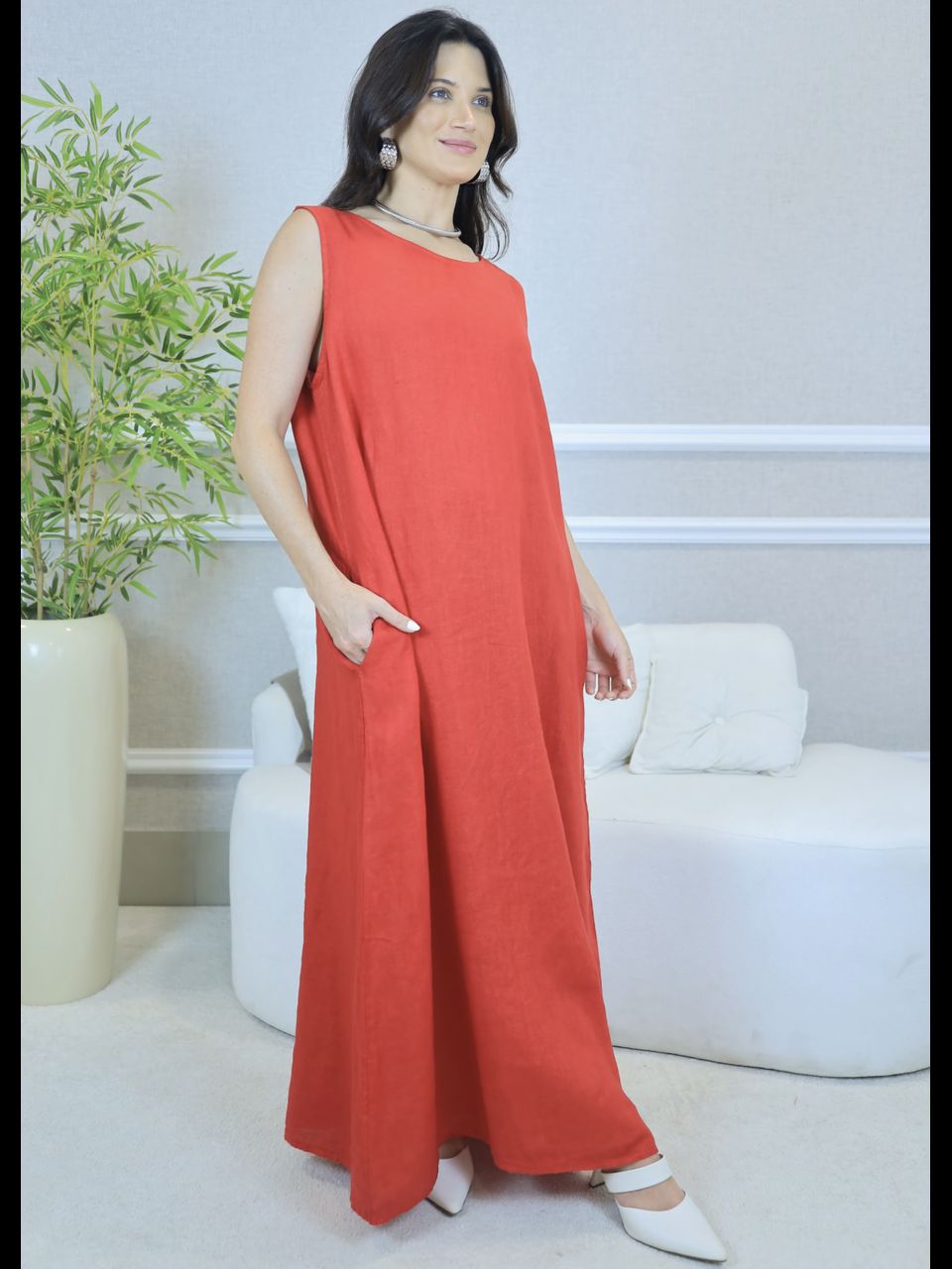 VESTIDO NELLY COM CARDIGAN NELLY VERMELHO