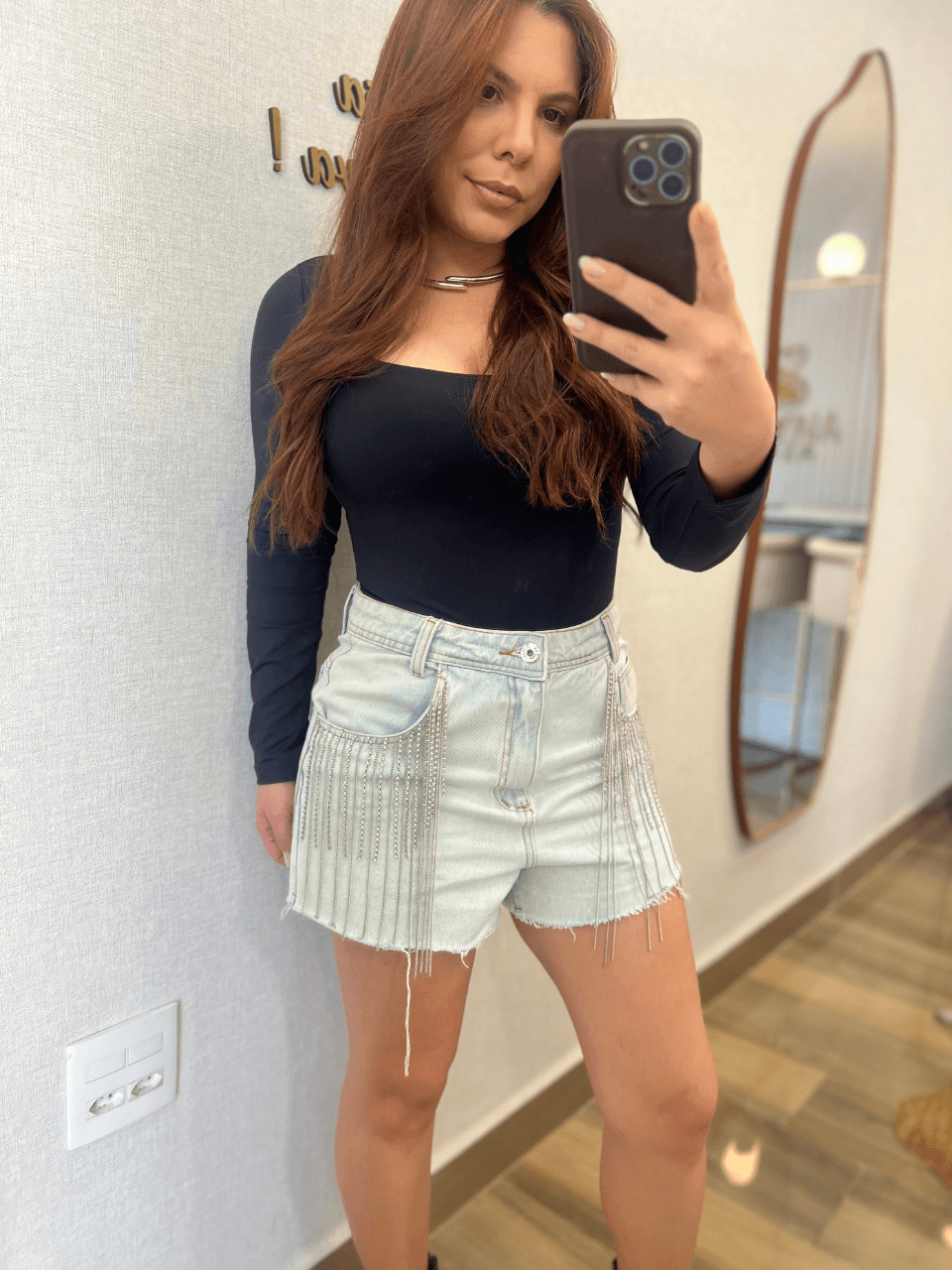 Short Jeans Strass - TS Moda Feminina