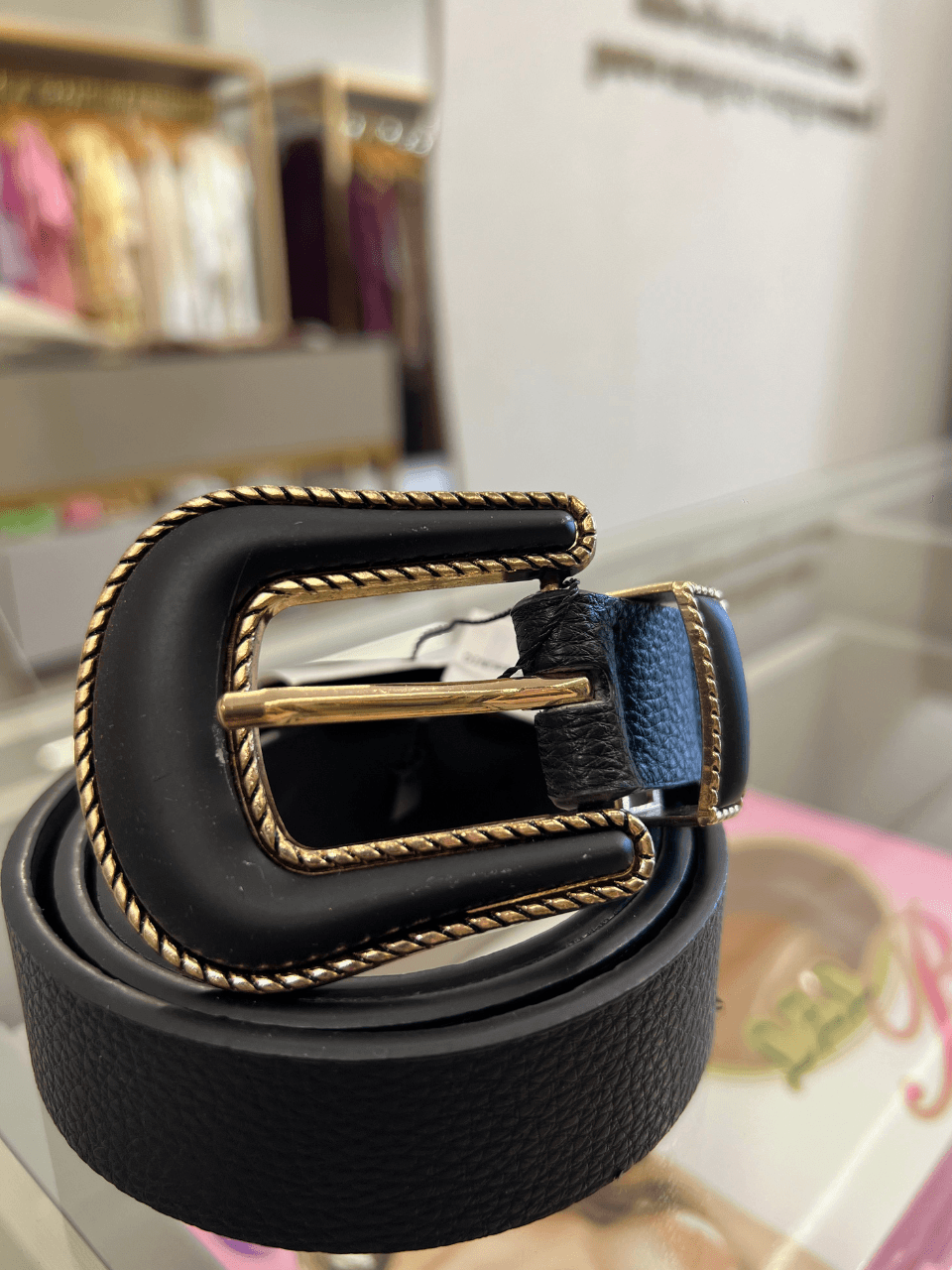 Cinto Carina Com Detalhe Dourado - TS Moda Feminina