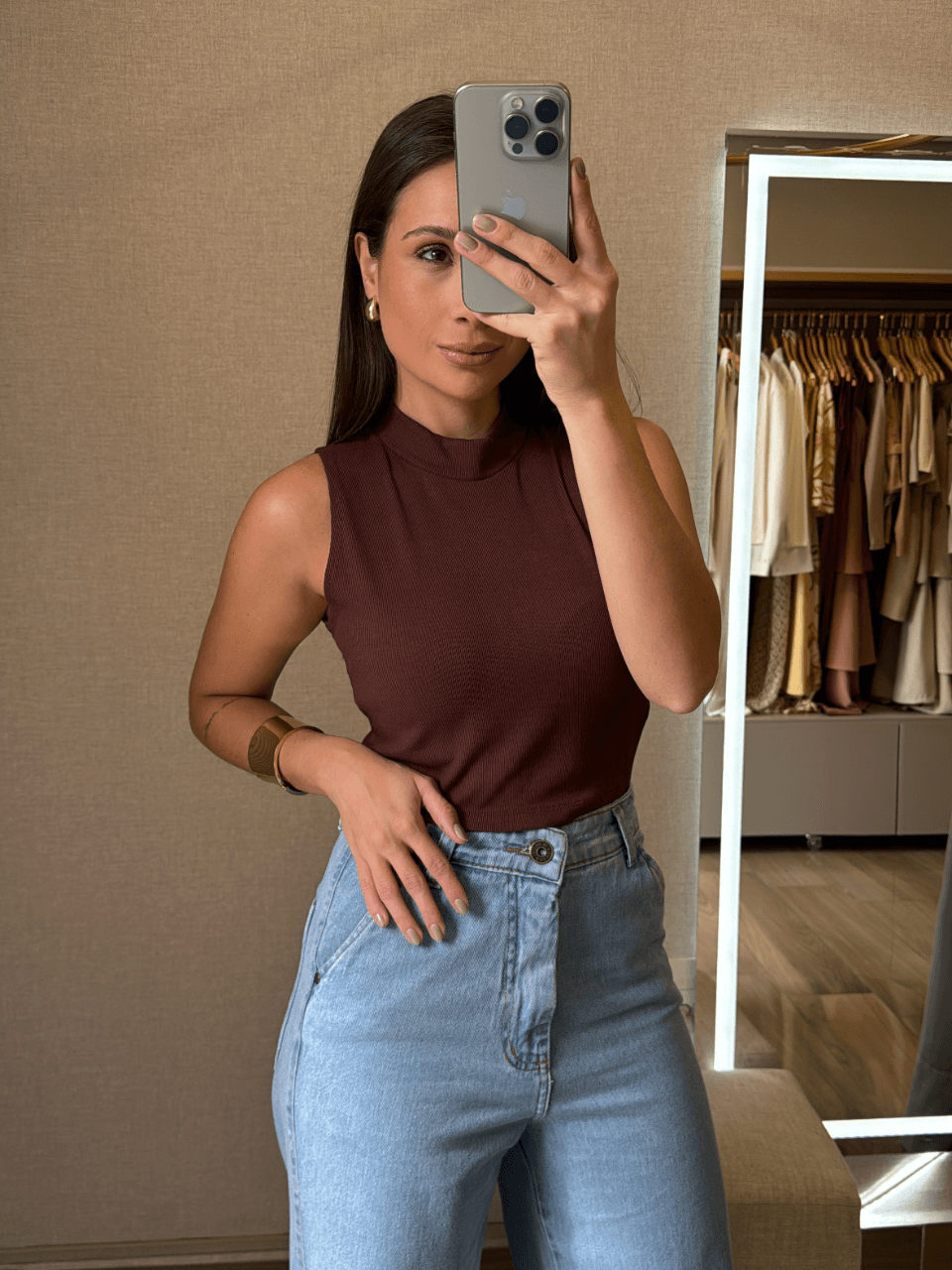 Cropped Serena Marrom - TS Moda Feminina