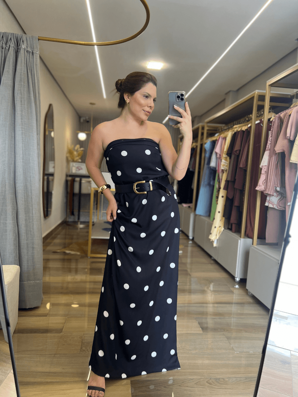 Vestido Longa Póa Preto - TS Moda Feminina