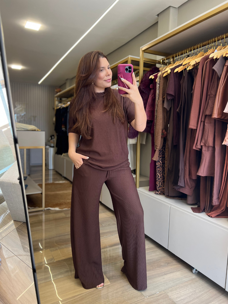 Conjunto Manuela Marrom - TS Moda Feminina