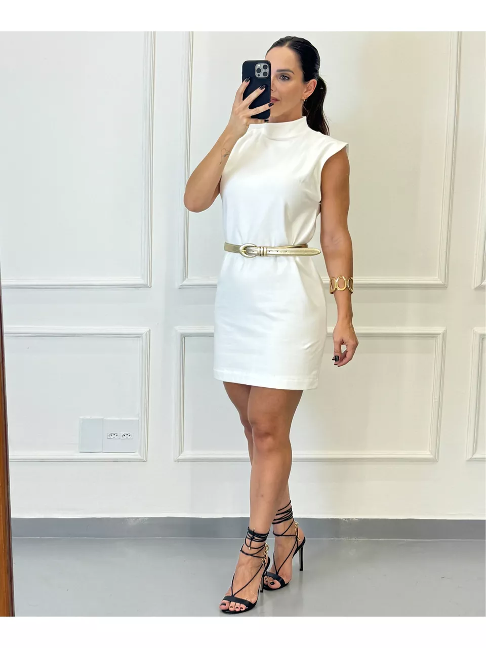 Vestido Moletinho Luiza Off White - Arpaia