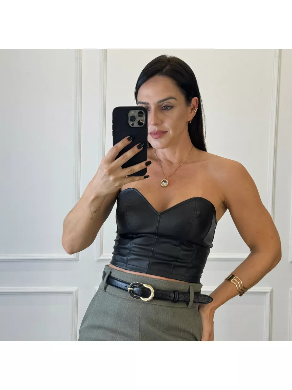 Corselet Courino Dubai Preto - Arpaia